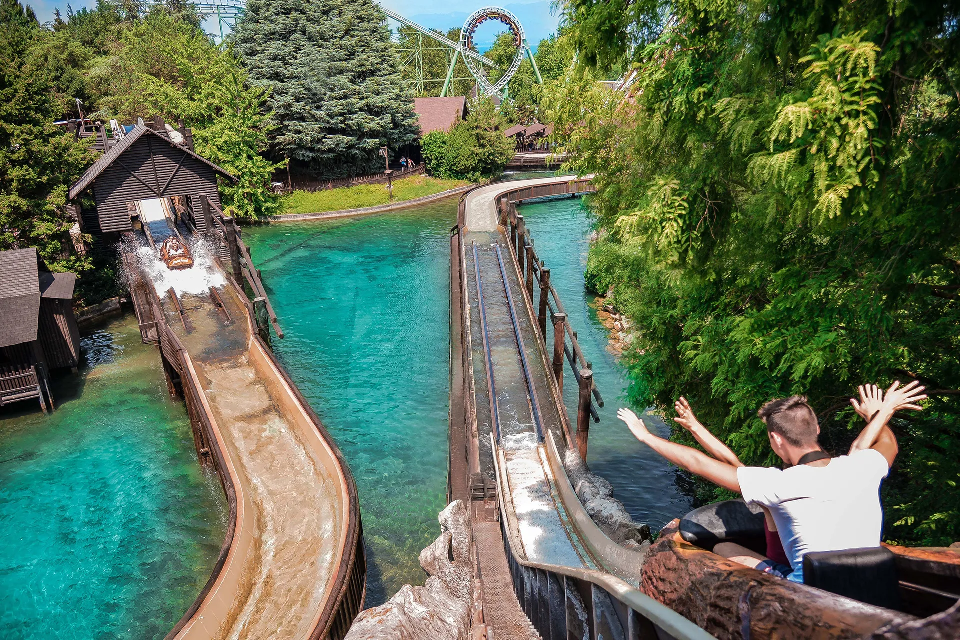 Gardaland Park - Colorado Boat - Discesa e percorso
